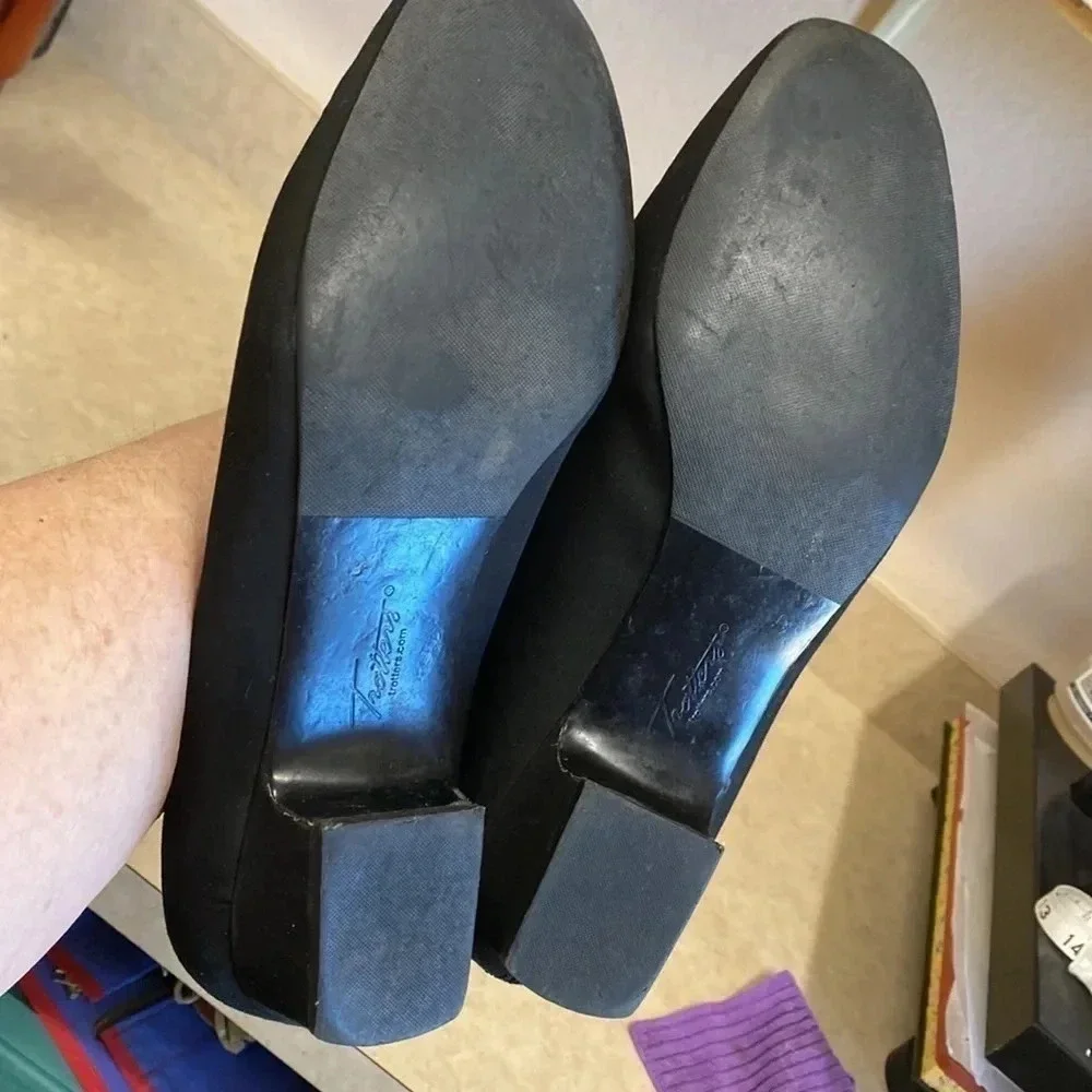 Trotters‎ Black Block Heeled Slip-on Wide Width Dress Shoe